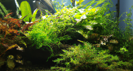 ¿Cómo se controla la reproducción de las plantas en un acuario plantado?