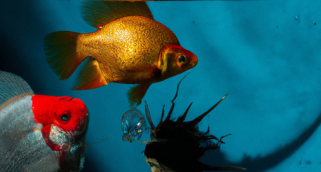¿Cuál es la interacción de los peces de agua dulce con las aves acuáticas?